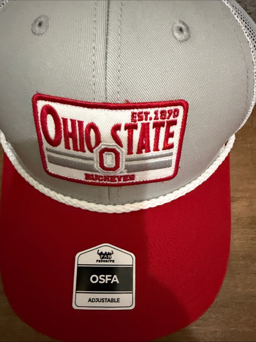Ohio State Buckeyes Trucker Hat - Gray and Red NEW - Picture 2 of 5